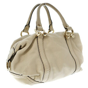 GUCCI Handbag Handheld Bag White Ivory White Leather